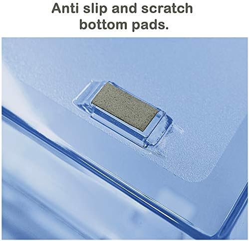 Acrimet Facility 4 Tier Letter Tray Side Load Plastic Desktop File Organizer (Clear Blue Color) - Image 6