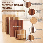3 Pcs Acacia, Wenge & Rubberwood Chopping Wood Book Cutting Boards Set with Wooden Bookend Holder Book Shaped Solid Wood Cutting Board for Kitchen Fruits Vegetables Meat Fish Cheese Bread - Image 2