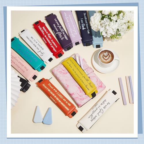 12 Pcs Elastic Pen Holder for Notebook, PU Leather, Christian - Image 4