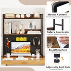 Desktop Bookshelf, 37” Desk Hutch Dorm with Pegboard - Image 6