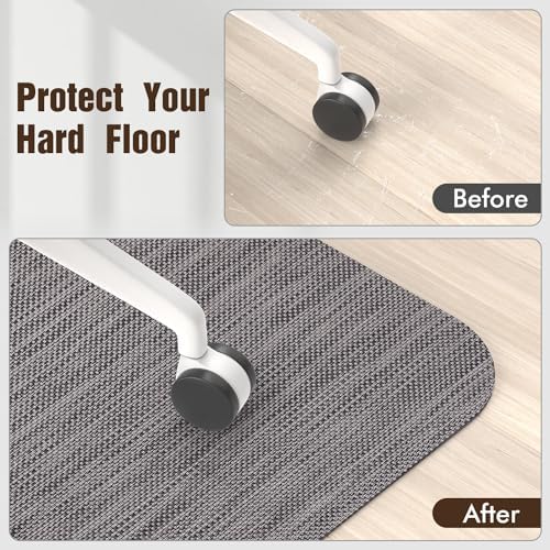 Blvornl Office Chair Mat for Hardwood Floor, Computer Chair Mat, 50"x 63" - Image 3