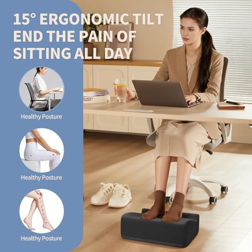 Foot Rest Under Desk with Rocking Base | Black Velvet - Image 2