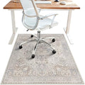 36"x60" Office Chair Mat for Hardwood Floor, Non-Slip Washable Khaki Blue by BESBLEE