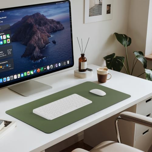 Jotsome Leather Desk Pad Mat, Non-Slip Desk Blotter Pad (Green, 34" X 17") - Image 4