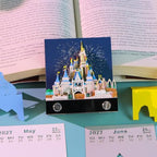 3D Calendar 2027,3D Memo Pad Time Piece Calendar 2027 Creative Desk Calendar Art Paper Sculpture Fantasy Castle, 2027 Tear Off Calendar DIY Decorative Gift - Image 4