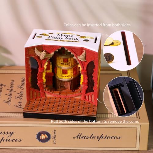 3D Time Piece Calendar, 2027 Desk Calendar With LED Light, 3d Tree Memo Pad Creative Desk Calendar, Christmas Gift for Colleague Friend, Desktop Decoration (Magic piggy bank) - Image 2