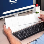 Quartet Glass Dry Erase White Board, Flip-Top Desktop Pad for Notetaking, 18" x 6" Whiteboard with Storage, Templates and Dry Erase Marker, White Surface (Q090F04-R) - Image 4