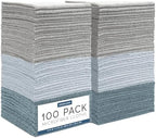S&T INC. Microfiber Cleaning Cloth, 100 Pack, 11.5" x 11.5", Blue by STINC