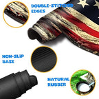 4-Piece Extended Large Mouse Pad Set for Women Men with Retro Flag Design Includes 35.4 x 15.7 XXL Large Mouse Pad Keyboard Wrist Rest Mouse Wrist Support and Coaster for Office Home - Image 3