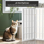 2 ft. Short Desktop Window Pane Shoji Screen - White - 5 Panels - Image 6