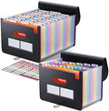 ThinkTex 12 & 26 Pockets Expanding File Folder，Monthly Bill Receipt Documents Organizer, Larger Capacity, Letter/A4 Size by ThinkTex