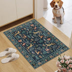 DUKINO 2x3 Entryway Rug, Washable Door Mat Animal Kitchen Rug, Navy Blue - Image 3