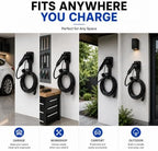 EV Charger Wall Mount Organizer Kit, 3-Piece Garage Charging Station Holder with Cable Management, Fits Most EV Charging Cables, Charger Not Included - Image 5