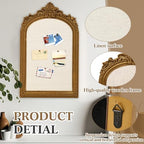 Wonderjune Linen Display Pinboard, Arch, 16'' X 25'', Royal Gold - Image 3