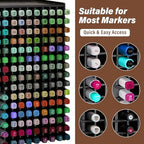 Marker Organizer,240 Slots Marker Storage with Divider,Black - Image 2