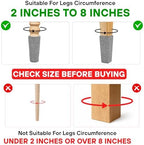 Chair Leg Socks 48/80 Pcs Grey Furniture Leg Covers Floor Protectors - Image 2