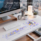 Ospelelf Mouse Pad with Wrist Rest and Ergonomic Gel Keyboard Hand Wrist, Support for Typing Gaming, Relieve Wrist Pain, Cool & Easy to Clean, for Office, Programmer, Home Computer Use Purple Floral - Image 6