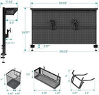 EUREKA ERGONOMIC Desk Pegboard Dual Monitor Stand 59x34 Black - Image 3