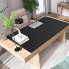 VYAAA Leather Desk Mat, 51"×27.5" Large Mouse Pad, Desktop Protector for Desk, Multifunctional Keyboard Mouse Pad for Home or Office (Black) - Image 5