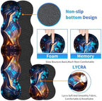 4Pcs Memory Foam Keyboard Wrist Rest Desk Mat Set, Book Blue Butterfly - Image 2