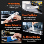 5-PK Replace for M21-750-595-WT All-Weather Vinyl Label .75'' W 21' L White - Image 4
