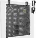VIVO Steel Hanging Pegboard, 20 x 25 inch Magnetic Peg Board with Clamps Fitting up to 1.9 Inch Surfaces, Accessory Organizer, Black, PP-PB25H by VIVO