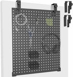 VIVO Steel Hanging Pegboard, 20 x 25 inch Magnetic Peg Board with Clamps Fitting up to 1.9 Inch Surfaces, Accessory Organizer, Black, PP-PB25H by VIVO
