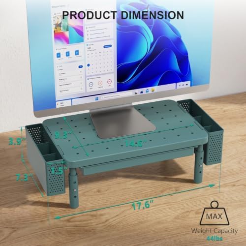 WALI Computer Monitor Stand with Storage and Pen Holder - Image 7