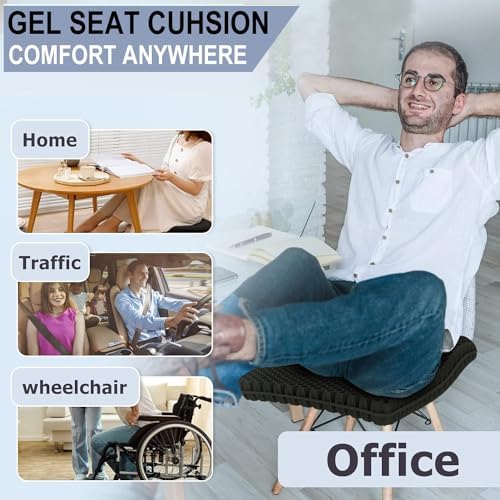 Gel Seat Cushion for Long Sitting, 19" x 18" Super Large & Thick - Image 7