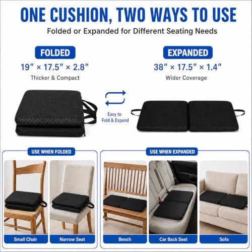 LYUANEC Gel Seat Cushion for Long Sitting - Gel Cushion Two Ways to Use - Image 2