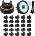 25 Pcs zbab1 Magnetic Zip Tie Mount Base, 45LBS Strong Magnetic Wire Holder & Cable Clips,Magnetic cable management for cars, offices, homes, and boats Diameter 32mm by Unknown