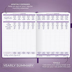 Clever Fox Income & Expense Tracker, Business Ledger 5.8x8.3 Purple - Image 4