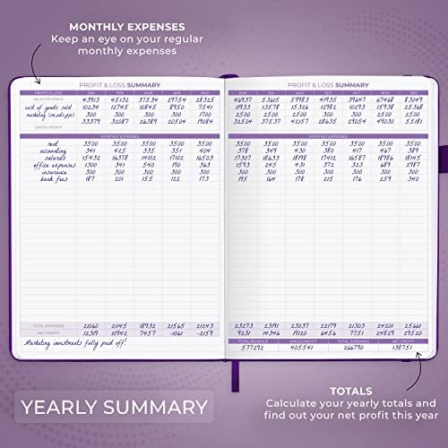 Clever Fox Income & Expense Tracker, Business Ledger 5.8x8.3 Purple - Image 4