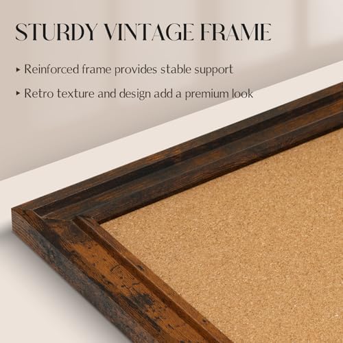 Cork Board Bulletin Board, 36"x24" Corkboard for Wall - Image 3