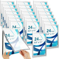 Leinuosen 24 Pack Magnetic Sign Holders Wall Mount Document Frame,Silver by Leinuosen