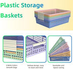 6 Pack Plastic Turn in Paper Trays for Classroom, Storage Bin Baskets - Image 4