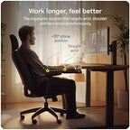 Keyboard Tray | Under Desk Keyboard Tray Slide Out w/Adjustable C-Clamps for Desks Up to 1.5-Inch-Thick | Clamp On Drawer with 1x USB-C to 4 USB-A Hub and 1x Five-Cable Management Organizer - Image 5