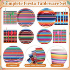 450 Pcs Tableware Set, Serve 50, Multicolor, Mexico Fiesta - Image 3