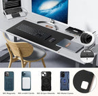 Wireless Charging Mouse Pad Firelison 2 in 1 Leather Multifunctional Office Desk Pad with Non-Slip Rubber Base, Waterproof Desk pad for Computers/Office/Work/Home/Decor（ 32" x 16"Black - R） - Image 6