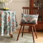 ISAENNE Vintage Linen Throw Pillow Cover,Set of 2,20"x12"-Naples D - Image 4