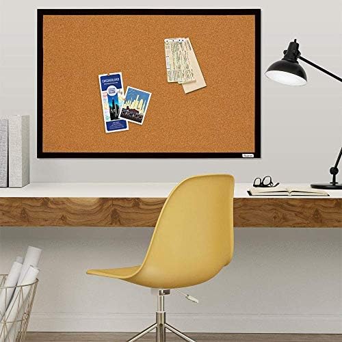 Quartet Cork Bulletin Board, Framed Corkboard, 2' x 3', Black Frame, Message Board, Vision Board (MWDB2436-BK) - Image 2