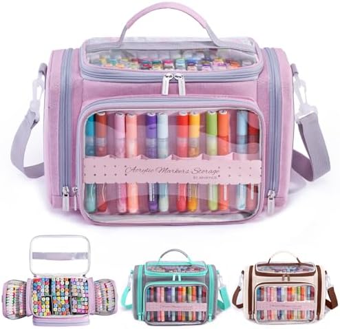 Marker Storage Organizer Case for 180–300 Markers with Dividers by APOFFICE