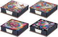 4PCS Diamond Art Painting Notecard Box DIY Craft Sticky Note Box with Total 640 (160 Pages Each) Sheets of Paper for Adults Beginners Desk Organiser(Flowers and Birds) by Unknown