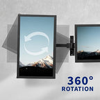 VIVO Premium Dual 21 to 32 inch LCD LED Monitor Wall Mount, Heavy Duty Telescoping Arms, Flush Wall Setup, Fits 2 Screens, Black, MOUNT-TS32B - Image 4