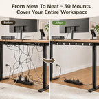 Magnetic Cable Zip Tie Mounts Kit, 50 Pcs Holders with 200 Pcs Cable Ties, Heavy-Duty Magnetic Wire Management for Desk, Office, Home, Automotive, Marine, Multipurpose Cable Clips Organizers, Silver - Image 3
