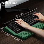 Ospelelf Keyboard Wrist Rest Pad, Comfy Ergonomic Keyboard Stand Riser Holder, Computer Wrist Support Cushion forTyping, Green - Image 6