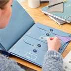The Folio® Important Document Organizer by Savor | Binder with Guided Labels, Acid-Free File Folder Organizer with 10 Pockets, Document Holder for Home Records, Legal and Medical Papers (Slate) 2 Set - Image 5