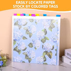 60 Pack Scrapbook Paper Storage 12x12 Paper Organizer with 120PCS Sticky Index Tabs for Holding Scrapbooking, Vinyl Sheets, Cardstock and Photos - Image 6