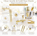 Office Desk Supplies Accessories for Women - 360-Degree Rotating Pen Holder - Image 4