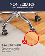 BARoyal Office Chair Mat for Hardwood Floor Under Desk Computer Rolling Chair Mat for Wood/Tile Floor Non-Slip Heavy Duty Desk Rug PVC Plastic Hard Floor Protector 30" x 48"(Parchment) - Image 2